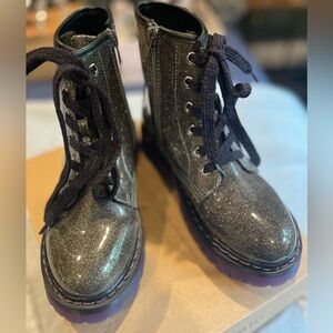 Steve Madden Pewter Glitter high tops